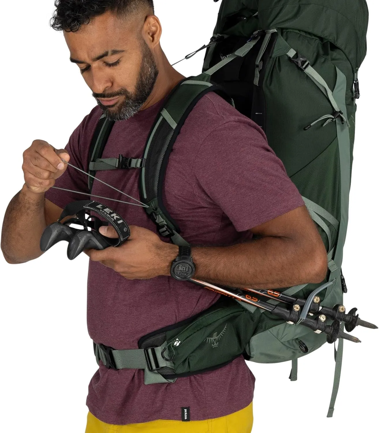 Osprey Talon 44L Men's Lightweight Hiking Backpack with Hipbelt, Black/Coal Grey, L/XL