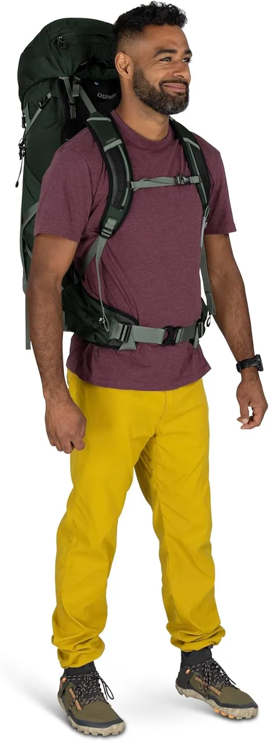 Osprey Talon 44L Men's Lightweight Hiking Backpack with Hipbelt, Black/Coal Grey, L/XL