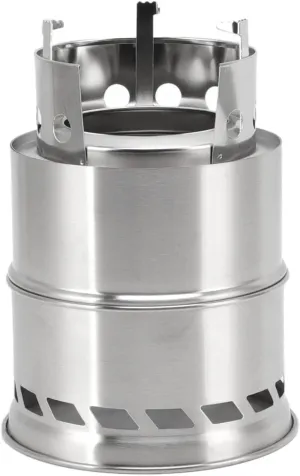 OUKENS Alcohol Stove Set, Mini Alcohol Stove for Camping Hiking Stainless Steel Campfire Stove with Storage Bag,Wood Burning Survival Stove Portable Stove (stemmed)