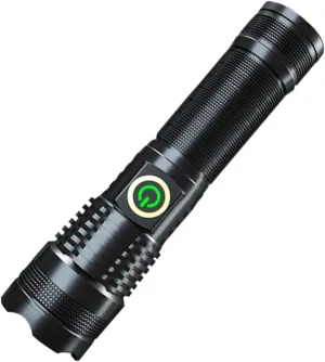 Outdoor Aluminum Alloy Flashlight Zoom Strong Light Ip66 Waterproof Compact Perfect for Camping