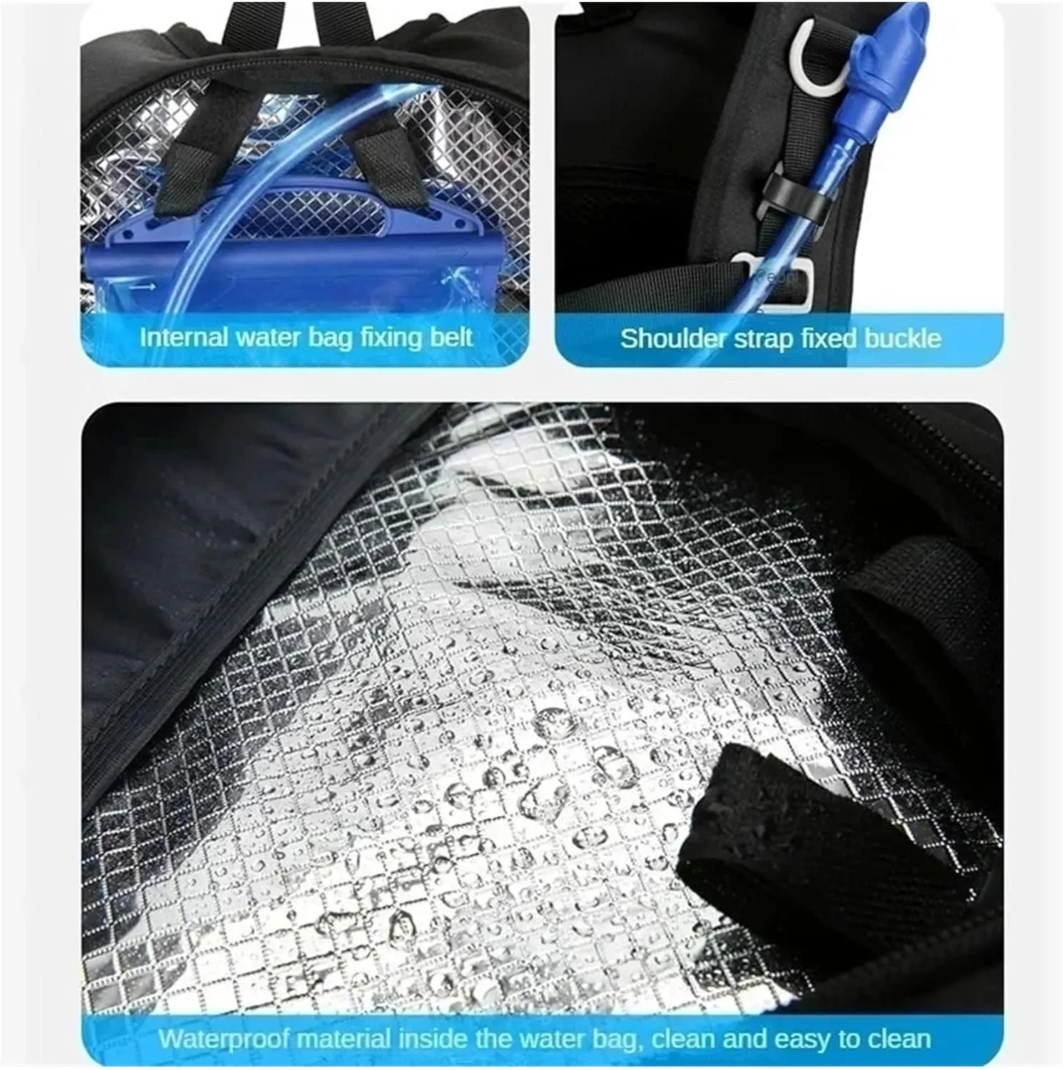 Outdoor Camping Breathable Backpack Large Capacity Outdoor Climbing Bag Trekking Sport Bags Backpack(Blue)