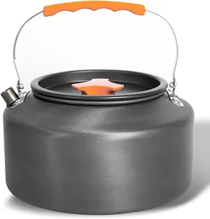 Outdoor camping kettle, camping coffee pot, portable kettle with large capacity, suitable for outdoor camping and picnicking,2L