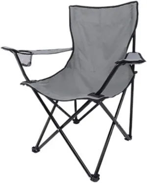 Outdoor Chair Folding Camping Chair Folding Padded Deck Chair Backchair Beach Chair Fishing Chair Portable Lounge Chair Outdoor Armchair with Cup Holder Camping Chair Foldable Chair