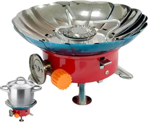 Outdoor Cooking Stove - Compact Folding Burner, Aluminum Alloy Cooker, Lightweight Camping Gear | High Efficiency Flame Control, Windproof Stove Head System with Adjustable Heat Output for Trekking Us