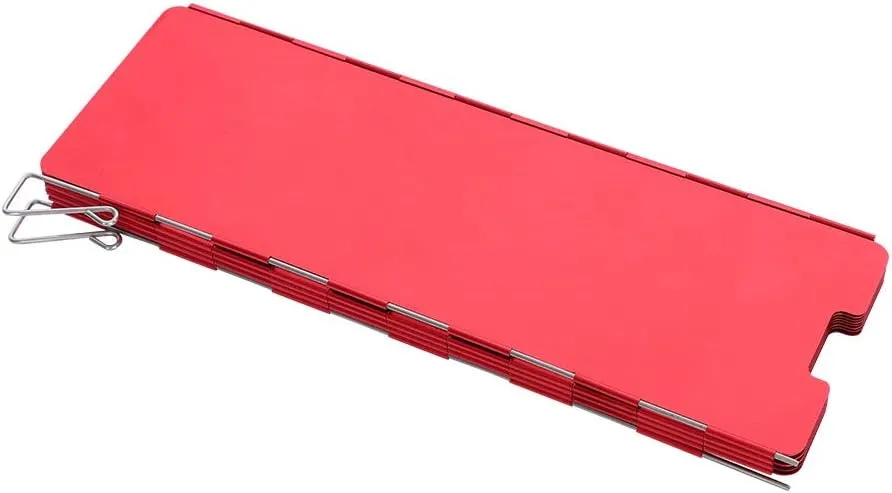 Outdoor Dining Set And Stove Windshield Windscreen For Camping Stove For Outdoor Camping Accessory Camping Stove Aluminium Alloy Lightweight (Red)