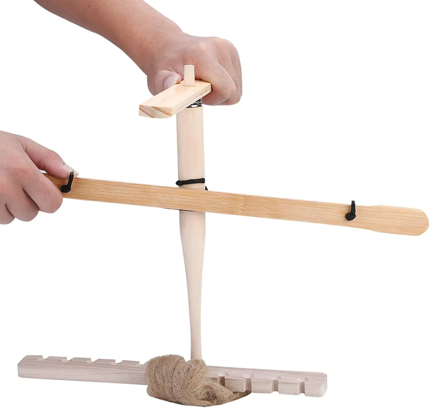 Outdoor Emergency Fire Tool, Smooth Wooden Drilling Accessory for Camping, Curiosity Development Kit