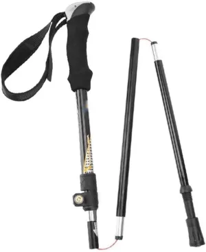 Outdoor Folding Trekking Poles Camping Aluminum Crutches EVA Handle Ski Poles,106-125cm,Ultralight for Senior Trekking,Backpacking,Hiking Fashionable