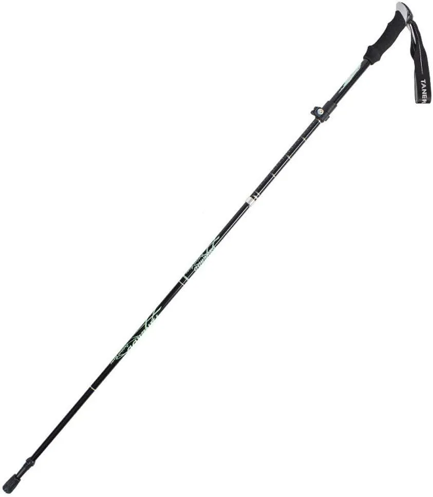 Outdoor Hiking Aluminum Alloy Foldable Portable Ultra-Light Trekking Pole Durable Adjustable Lightweight Walking Stick (??2)
