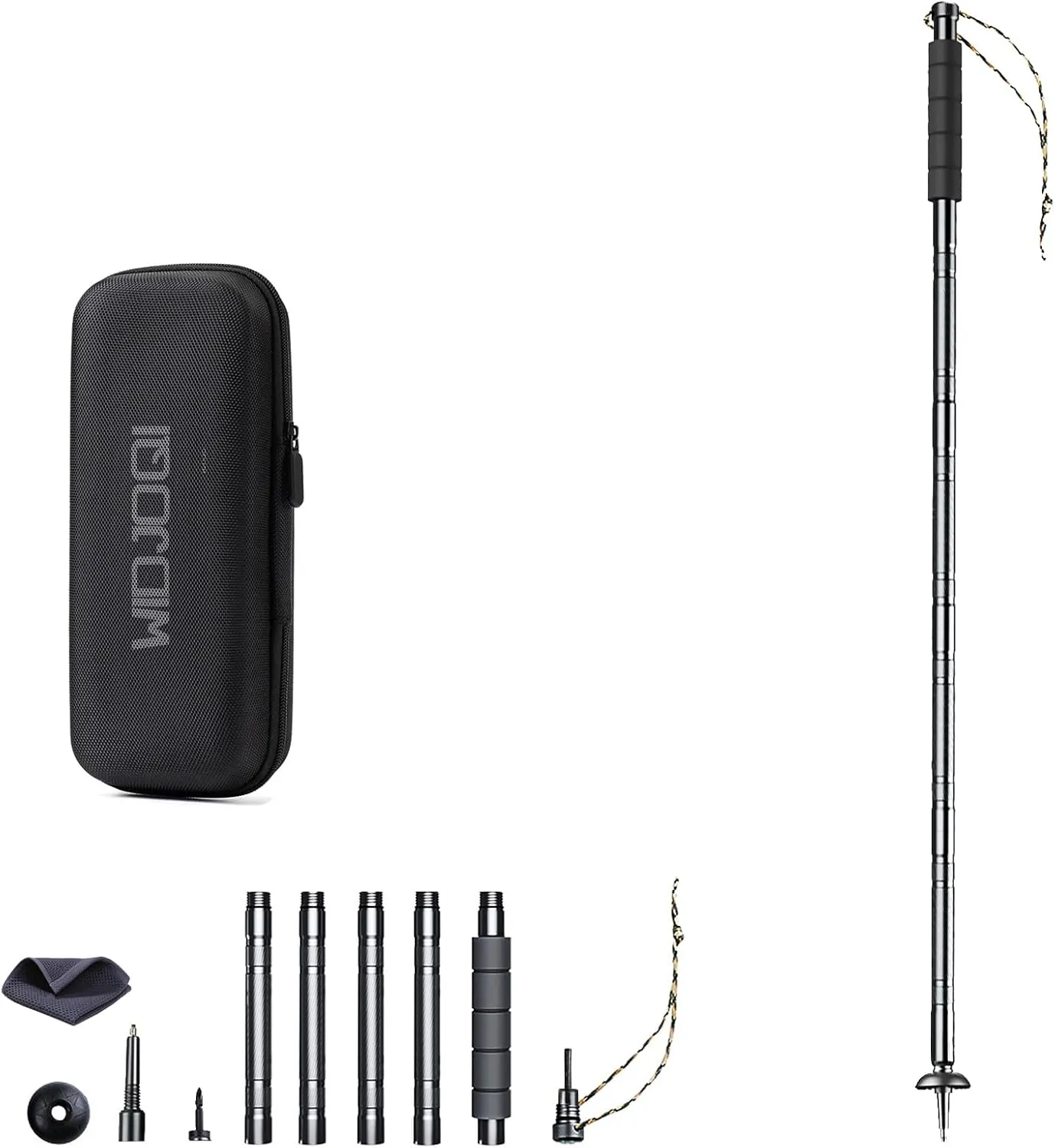 Outdoor Hiking Poles Adjustable Length Multi-Functional, Lightweight Aluminium Alloy Hiking Poles Detachable Mountaineering Poles for Men and Women