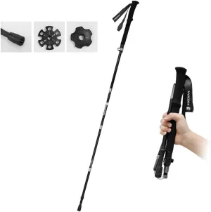 Outdoor Lightweight Alunum Alloy Trekking Poles Multi-Function Telescopic Sticks Hiking Walking Trekking Poles Elderly Crutch