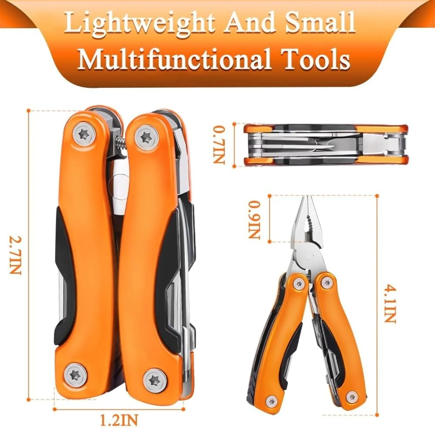 Outdoor Portable Mini Multi Multitool plier, Gift for Men - Ideal Gift for Dad、Brother or Boyfriend – Hiking, Bike Outdoor Tools、Camping,、Survival Multitool.