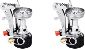 Outdoor portable stove - 2X Mini Gas Stove Super Camping Stove Outdoor Cooking Burner Folding Camping Gas Stove