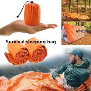 Outdoor Sleeping Survival Thermal Camping Limited-time deal Life Emergency Aid Mylar Bivy Keep Bag Emergency Waterproof  Warm Gear Satisfied clients First Blanke