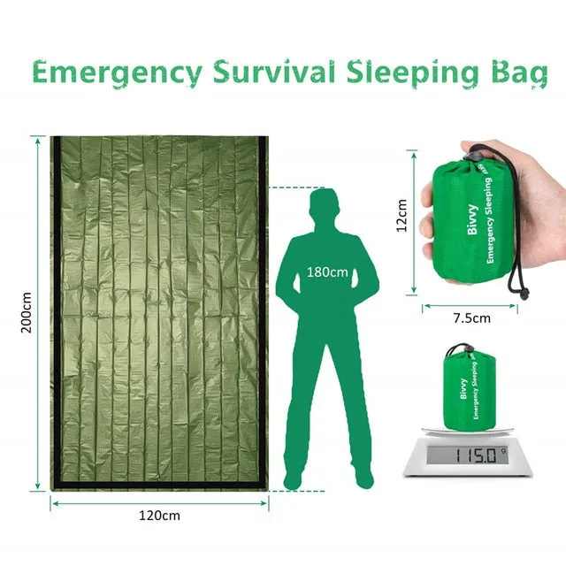 Outdoor Sleeping Survival Thermal Camping Limited-time deal Life Emergency Aid Mylar Bivy Keep Bag Emergency Waterproof  Warm Gear Satisfied clients First Blanke