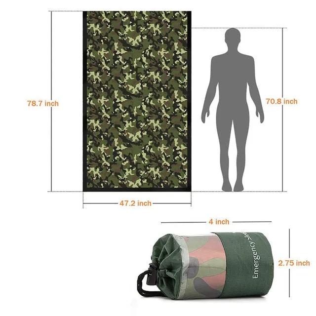 Outdoor Sleeping Survival Thermal Camping Limited-time deal Life Emergency Aid Mylar Bivy Keep Bag Emergency Waterproof  Warm Gear Satisfied clients First Blanke