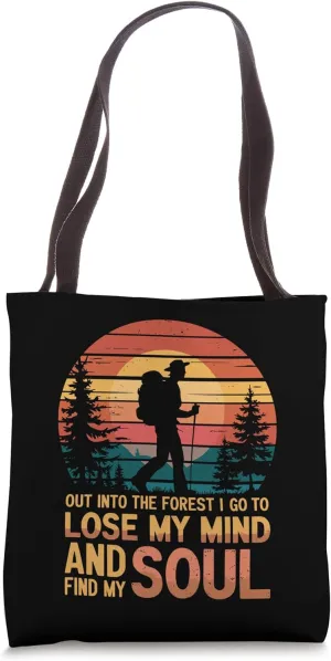 Outdoor Trekking Lover Hiking Mountain and Hiker Hike Tote Bag