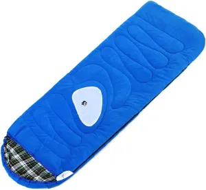 Outdoor Winter Camping Hiking Blue Orange Sleeping Bag 2.3 Kg Waterproof Travel Holiday Fleece Sleeping Bag