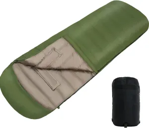 Outdoors Hiking Sleeping Bag 3 Season Warm Weather & Winter Lightweight Waterproof Warm Sleeping Bag with a Compression Sack for Kids Women Men's Backpacking Camping