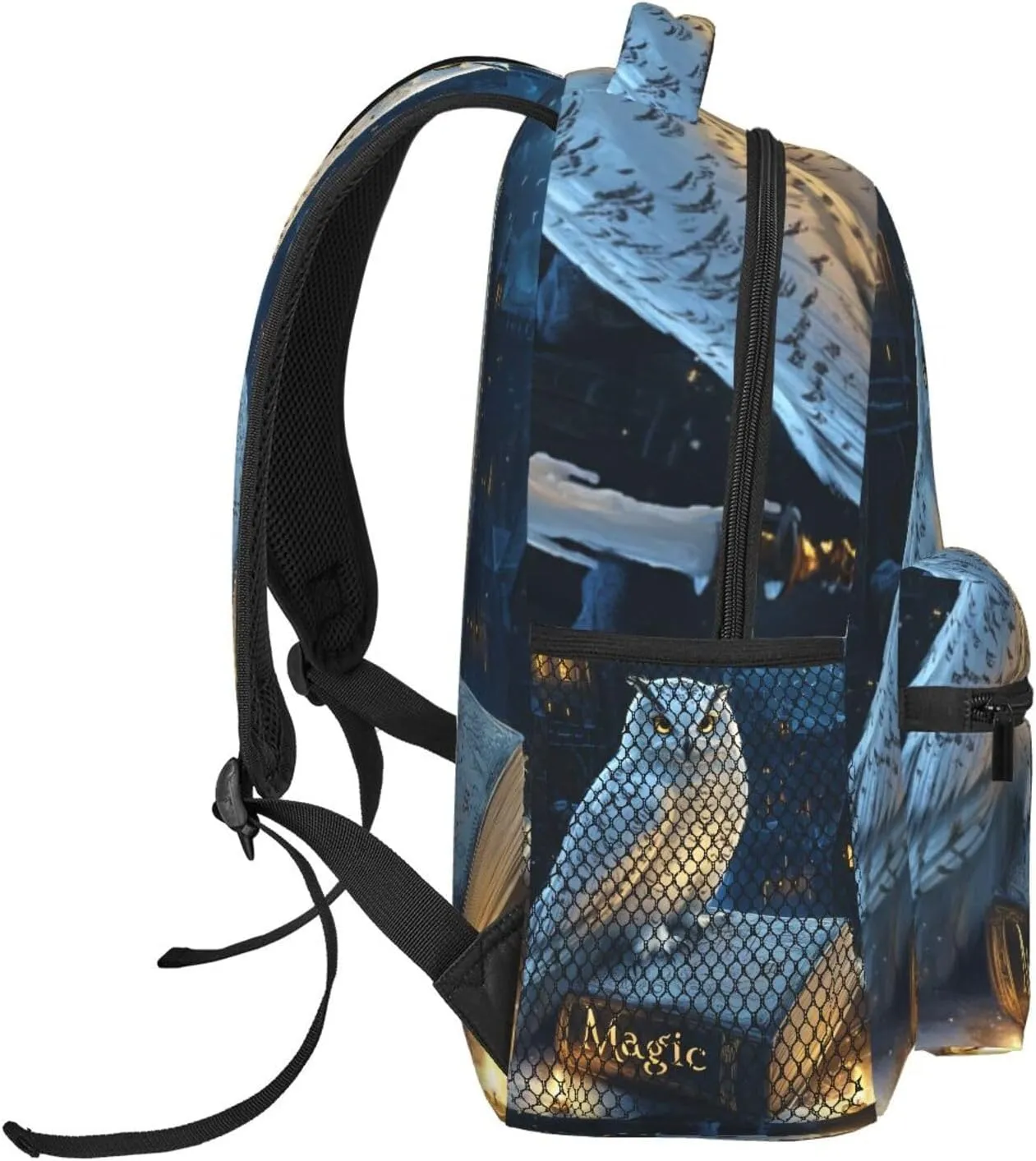 Owl And Magic Book Casual Backpack For Trekking Office Commute