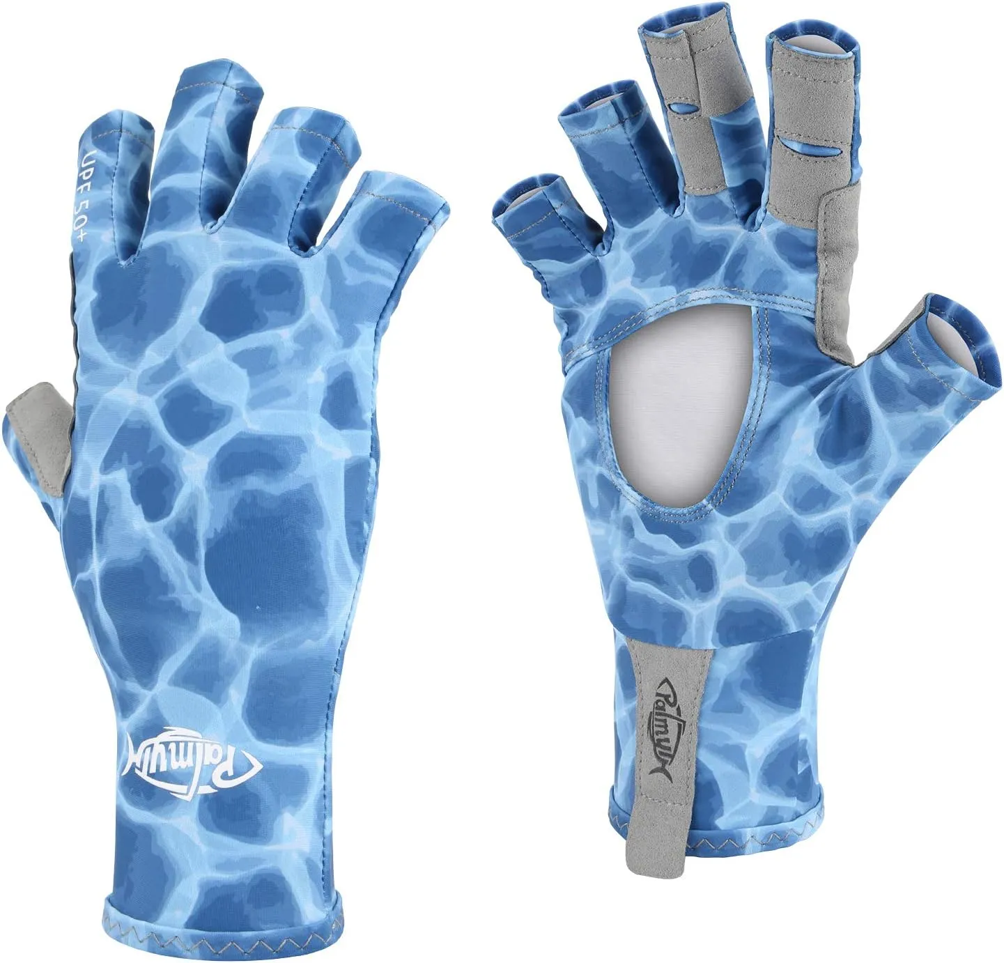 Palmyth UV Protection Fishing Fingerless Gloves UPF50  Sun Gloves Men Women for Kayaking, Hiking, Paddling, Driving, Canoeing, Rowing