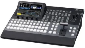 Panasonic AV-HS410 HD/SD Multi-Format Live Switcher, 7" Multi-Mode Color LCD, 800x480 Resolution, Primatte Chroma Keying