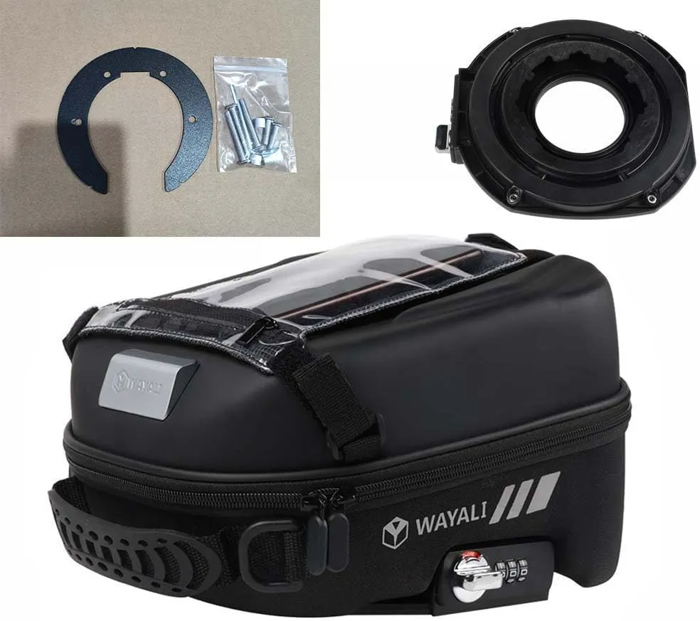 Password Fuel Tank Bag with Tank Adapter Ring Navigation Package Storage Bag for Trident Street Triple Tiger Daytona 660 800 9001050 1200 For Aprilia SHIVER 750 For Benelli BN 302 600 TRK702