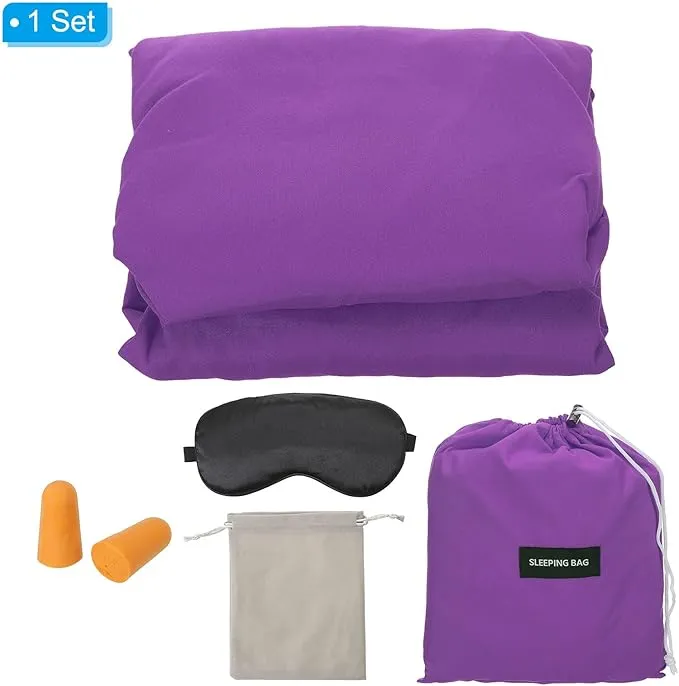 PATIKIL Sleeping Bag Liner Lightweight Soft Travel Camping Sheet Sleep Sack Compact Sleeping Bags Set with Carry Bag for Backpacking Camping Travel Hotel