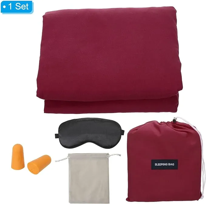 PATIKIL Sleeping Bag Liner Lightweight Soft Travel Camping Sheet Sleep Sack Compact Sleeping Bags Set with Carry Bag for Backpacking Camping Travel Hotel