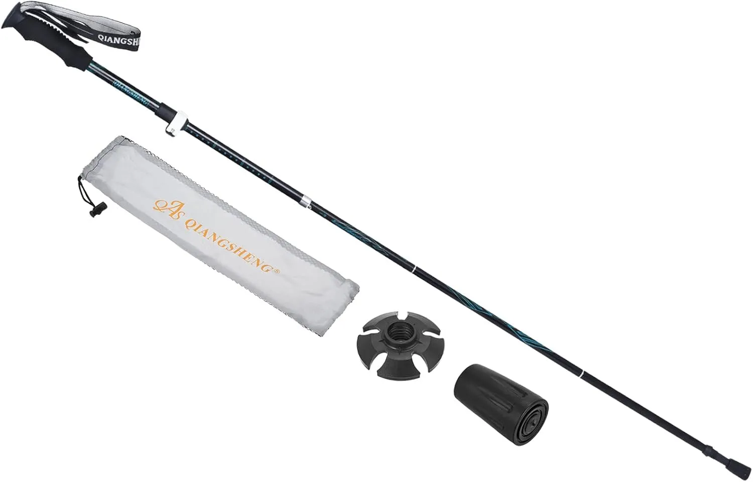 PATIKIL Trekking Poles, Collapsible Hiking Pole Telescopic Folding Cane with Snow Basket Aluminum Alloy for Outdoor Hiking Walking Camping