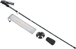 PATIKIL Trekking Poles, Collapsible Hiking Pole Telescopic Folding Cane with Snow Basket Aluminum Alloy for Outdoor Hiking Walking Camping