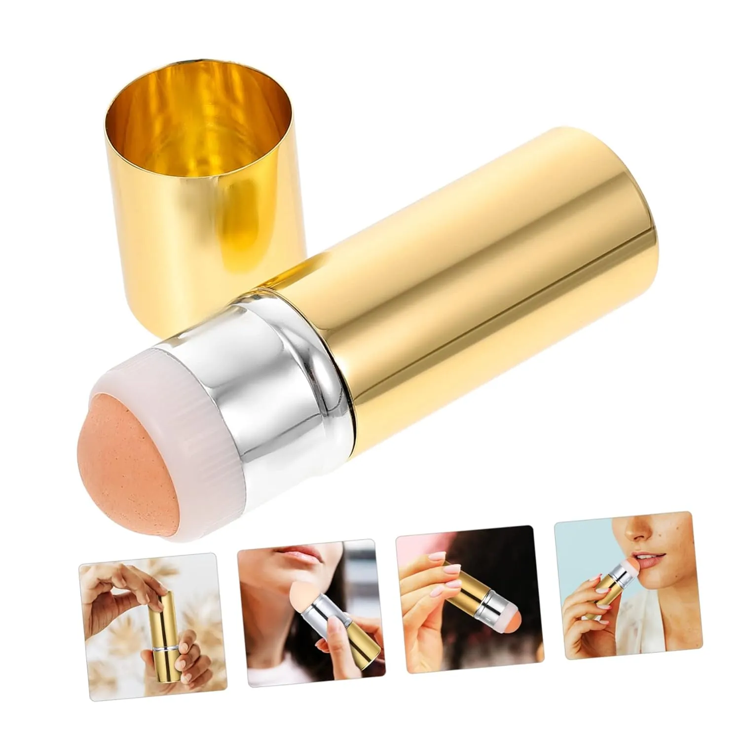 Pcs Oil Absorbing Volcanic Stone Roller Volcanic Face Oil Remover Stick Makeup Sponge for Reapplying Compact Facial