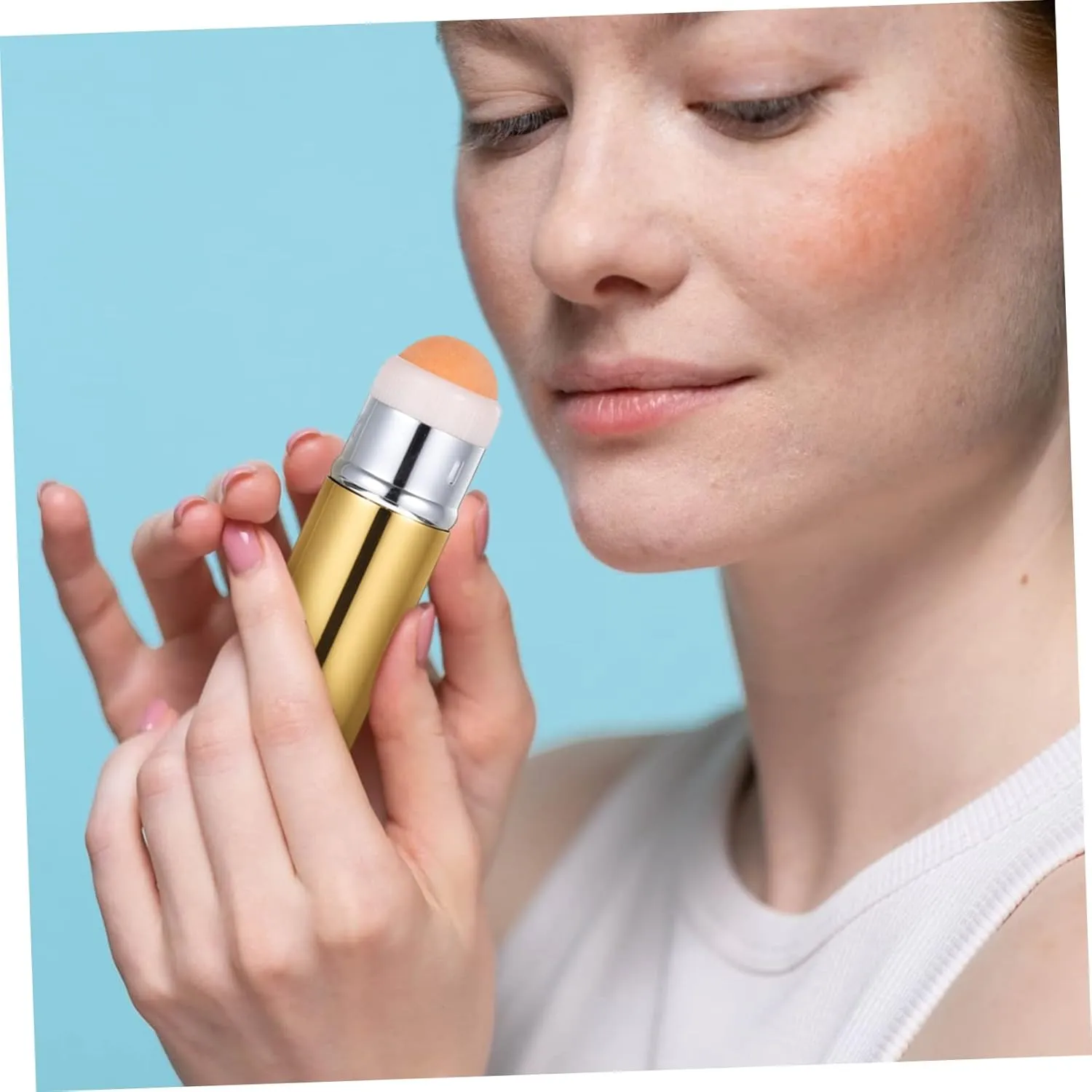 Pcs Oil Absorbing Volcanic Stone Roller Volcanic Face Oil Remover Stick Makeup Sponge for Reapplying Compact Facial