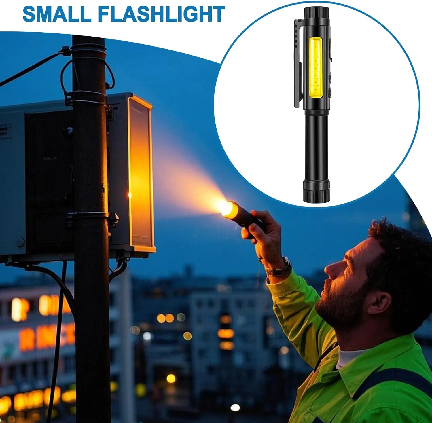 Pen Flashlight - Led Pen Light Flashlights | Torch Black Light Flash Led | Headlamp Lamp Torch for Nails | Magnetic Tool Flashlight miniii Tap | Torch Pen