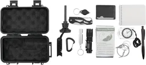Performance Tool W9404 12-in-1 Essential Outdoor Gear Kit for Camping, Hiking, and Emergencies