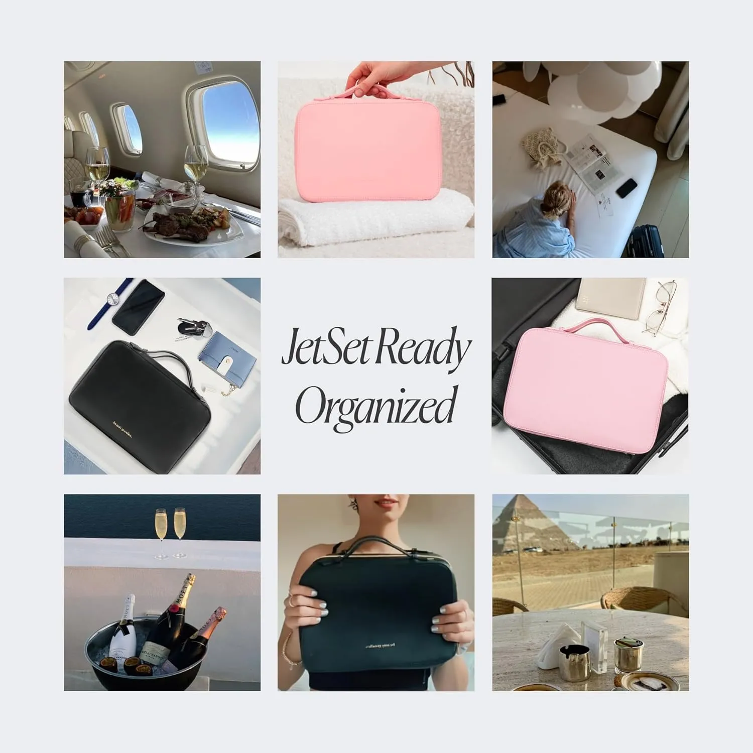 Pink Hanging Toiletry Bag for Women, Travel Toiletry Bag for Makeup, Clear Bags for Easy Packing, Bag for Toiletries, Flight Curise Roadtrip Bag to Hold and Hang even at Home.