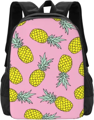 Pink Pineapple Lightweight Packable Backpack Travel Casual Large Capacity Daypack Foldable Backpack For Men Women