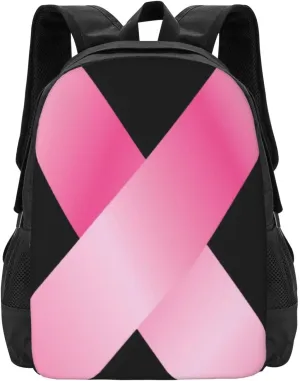 Pink Ribbon - Breast Cancer Awareness Lightweight Packable Backpack Travel Casual Large Capacity Daypack Foldable Backpack For Men Women