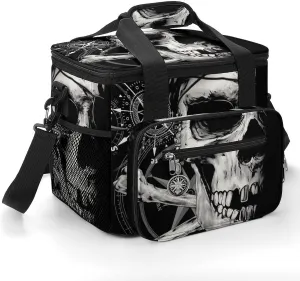 Pirate and Skull Compass Cooler Insulated Bag Portable Ice Chest Box Insulated Waterproof Backpack with Handle