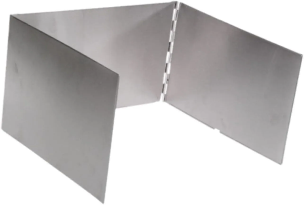 pistro Portable Camping Stove Windscreen - Foldable Stainless Steel Wind Shield for Outdoor Cooking, Hiking, Picnic, and Backpacking