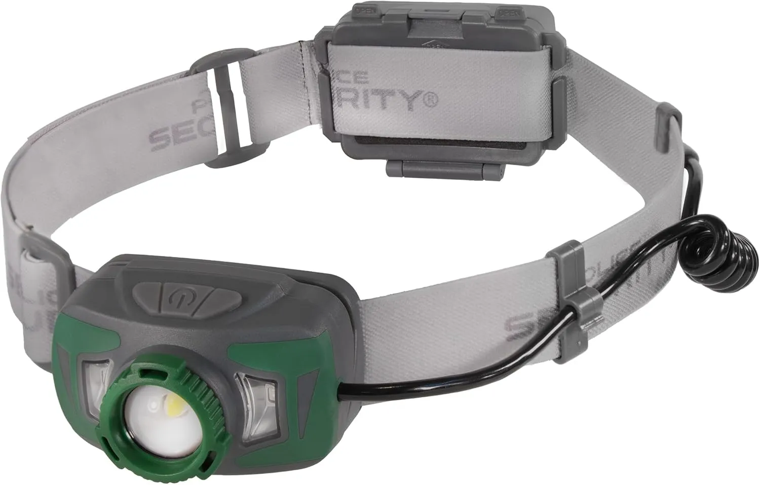 Police Security Twin Power 800 Lumen LED Headlamp - Rechargeable & Alkaline Dual-Power, Water-Resistant, Impact-Resistant with USB-C Charging