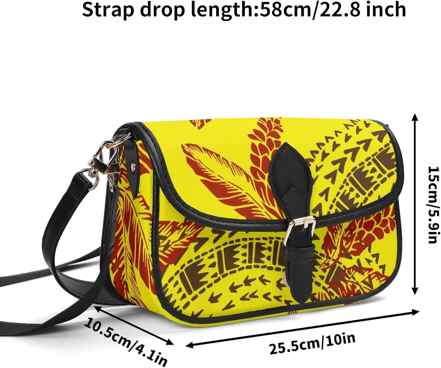 Polynesian Print Vintage Art Design Custom Women'S Crossbody Bag Small Square Bag Portable Fashion Women'S Bag
