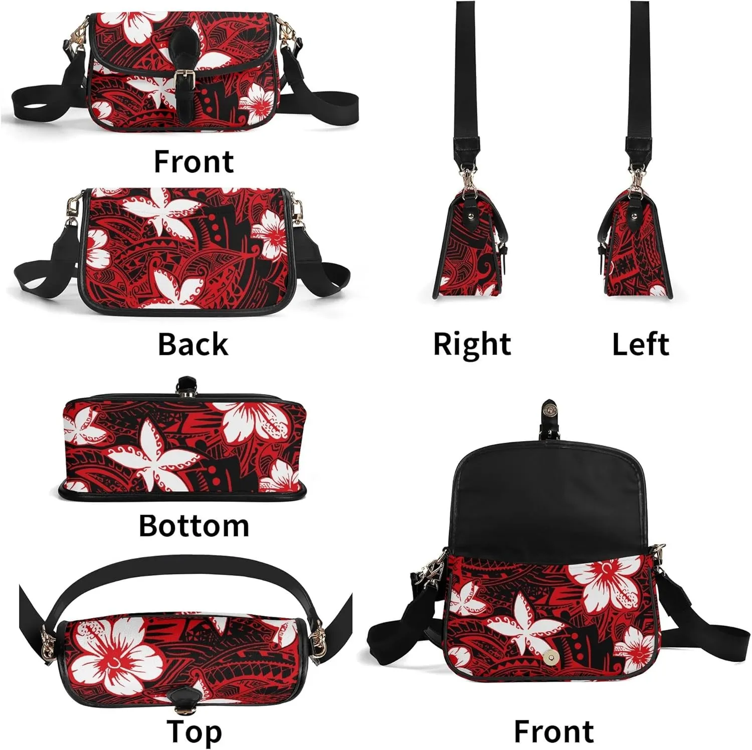 Polynesian Retro Art Women'S Crossbody Bag Portable Stylish Women'S Bag Samoan Print Custom Crossbody Bag Pattern
