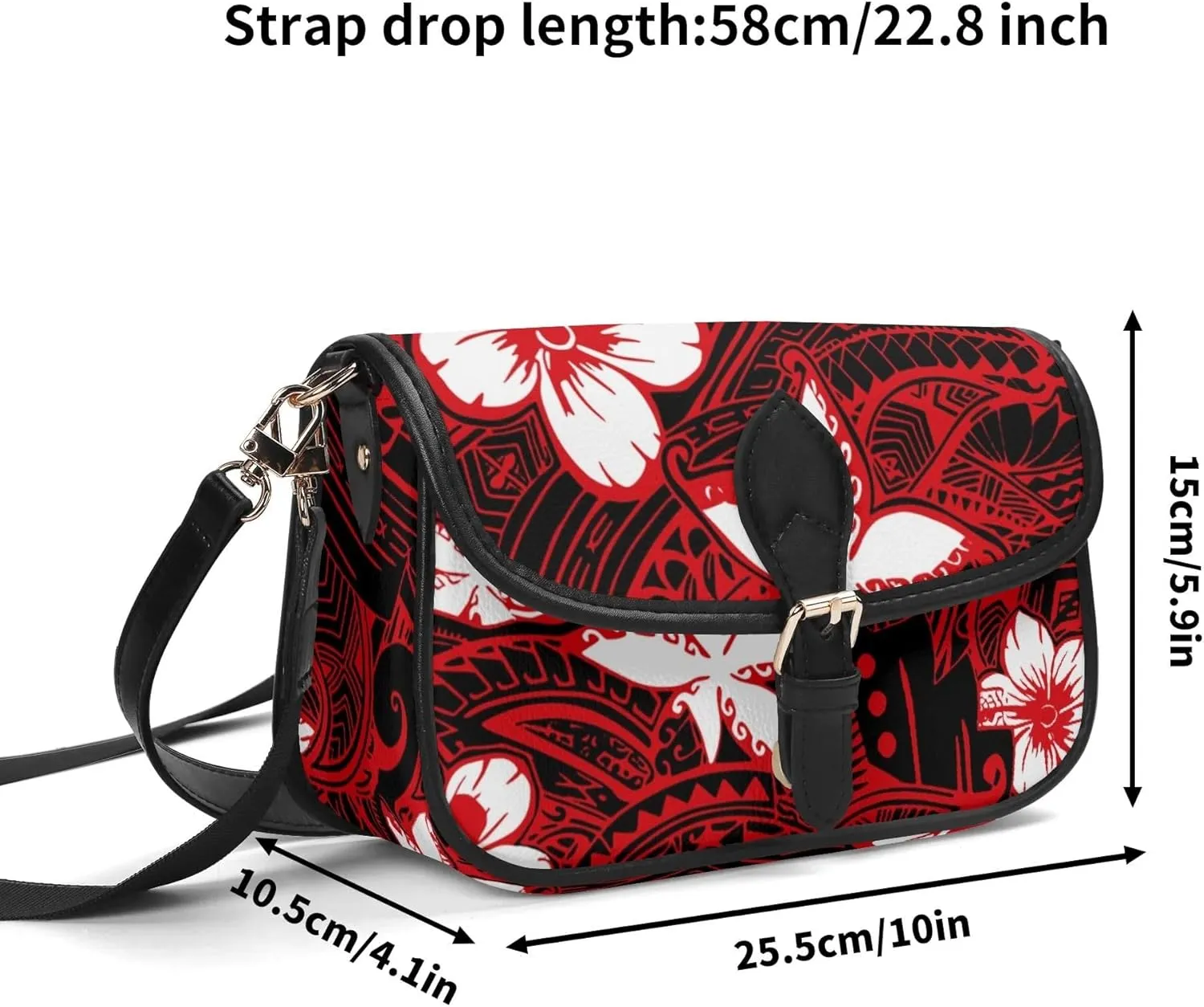 Polynesian Retro Art Women'S Crossbody Bag Portable Stylish Women'S Bag Samoan Print Custom Crossbody Bag Pattern
