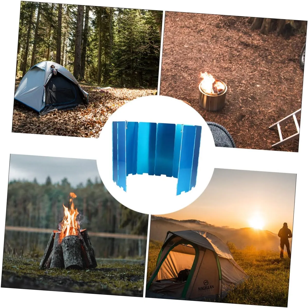 POPETPOP 10pcs Outdoor Windshield Camping Stove Windscreen Portable Cooking Accessory for Hiking Space-Saving Design Efficient Shield for Stoves