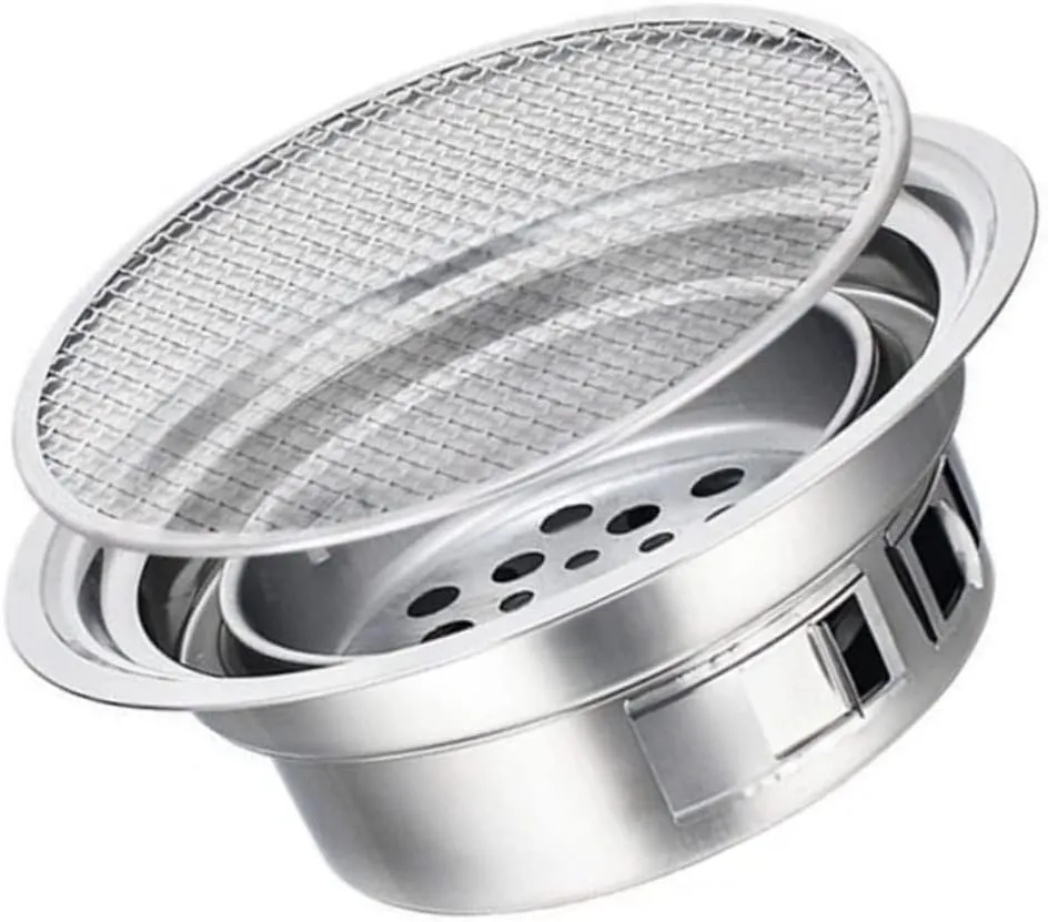 POPETPOP 1Set Outdoor Portable Stainless Steel Korean Barbecue Stove Compact Bbq Grill for Cooking for Camping and Picnics