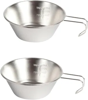 POPETPOP Camping Cookware Steel Bowl Foldable Cups Water Portable Camping Mug Camping Accessories Picnic Supplies