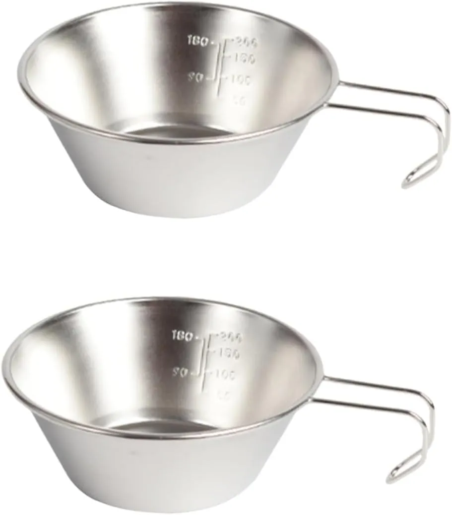 POPETPOP Camping Cookware Steel Bowl Foldable Cups Water Portable Camping Mug Camping Accessories Picnic Supplies