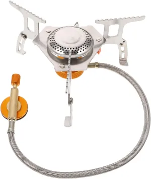 POPETPOP Camping Stove Propane Portable Tent Stove Outdoor Cooking Stainless Steel Easy to Use