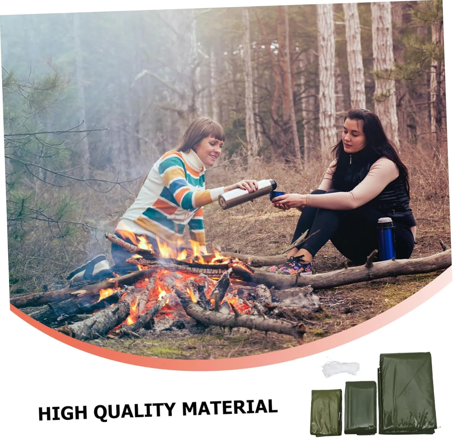POPETPOP Emergency Tent Set Outdoor Camping Tool Outdoor Sleeping Sack Emergency Sleeping Sack Thermal Blanket