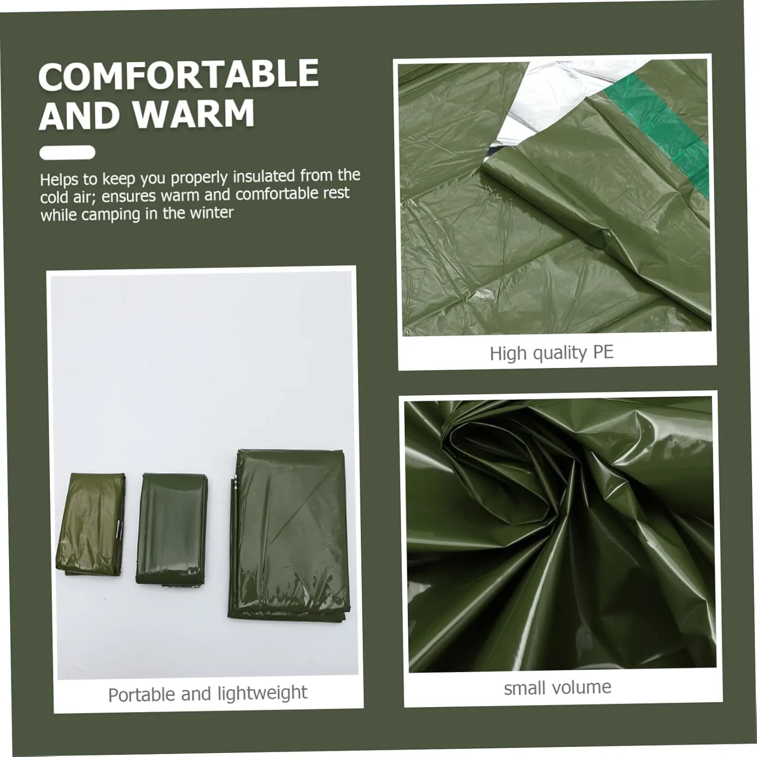 POPETPOP Emergency Tent Set Outdoor Camping Tool Outdoor Sleeping Sack Emergency Sleeping Sack Thermal Blanket